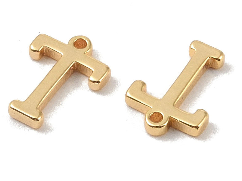 achat Breloque lettre T en laiton plaqué or 18 K