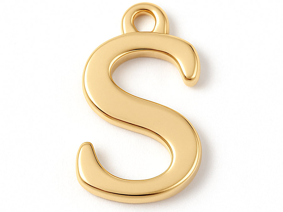 Achat Breloque lettre S en laiton plaqué or 18 K
