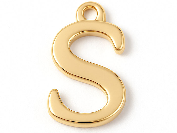 Achat Breloque lettre S en laiton plaqué or 18 K