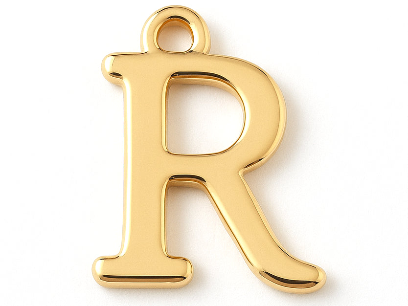 Achat Breloque lettre R en laiton plaqué or 18 K