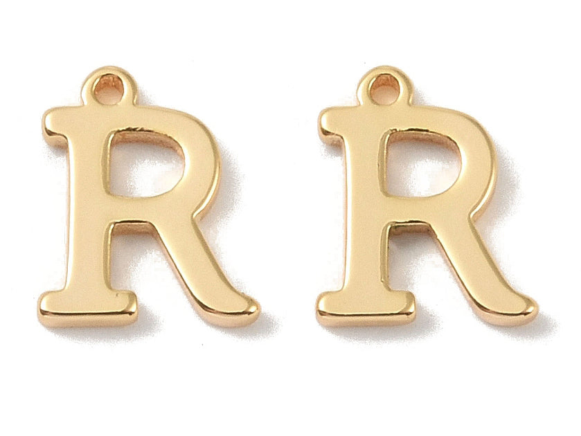 Achat Breloque lettre R en laiton plaqué or 18 K