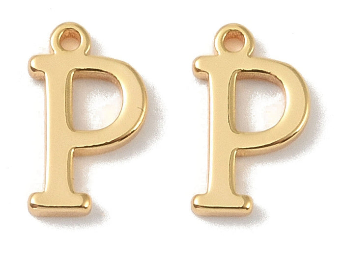 Achat Breloque lettre P en laiton plaqué or 18 K