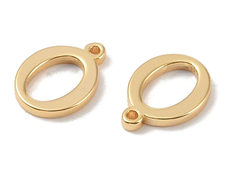 achat Breloque lettre O en laiton plaqué or 18 K