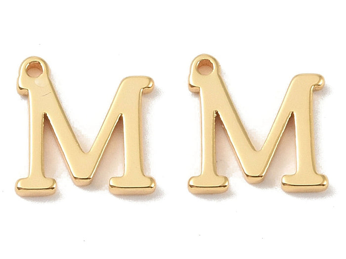Achat Breloque lettre M en laiton plaqué or 18 K