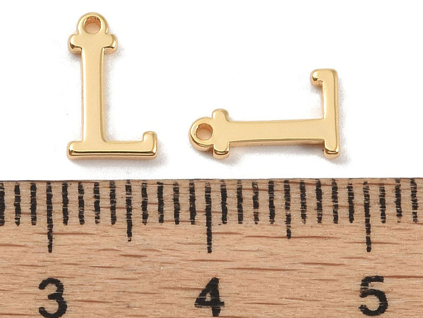 achat Breloque lettre L en laiton plaqué or 18 K