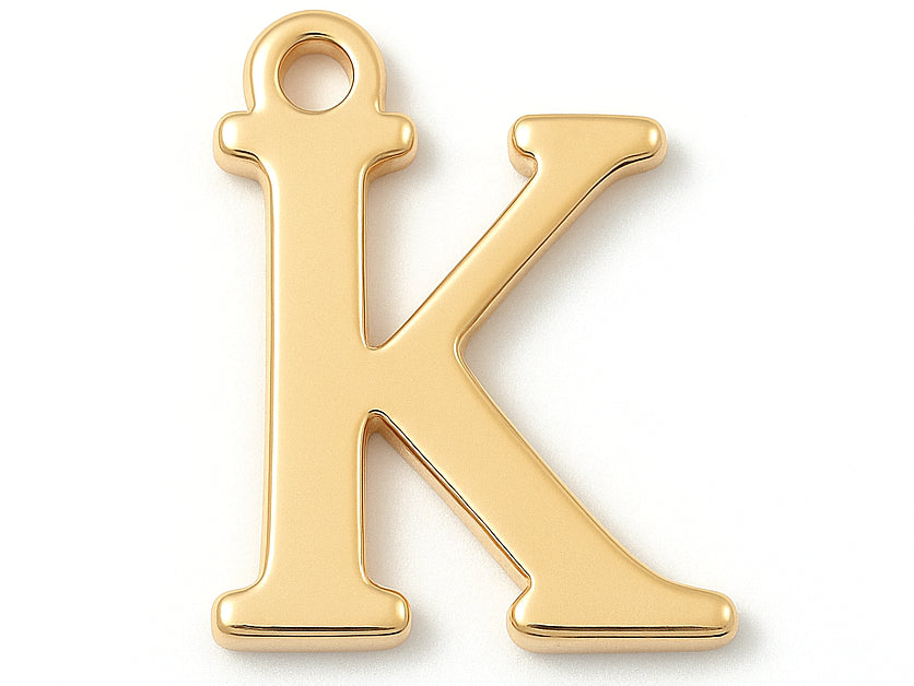 Achat Breloque lettre K en laiton plaqué or 18 K