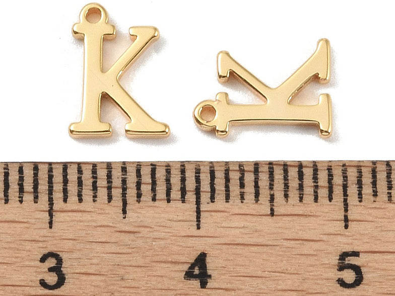 achat Breloque lettre K en laiton plaqué or 18 K