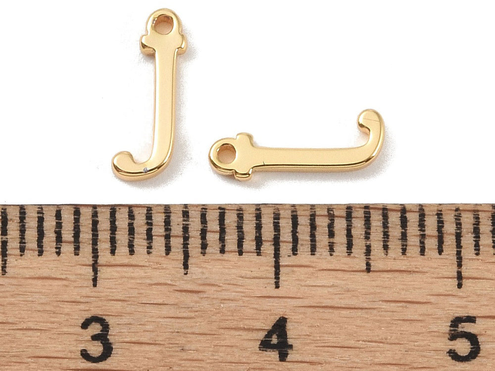 achat Breloque lettre J en laiton plaqué or 18 K