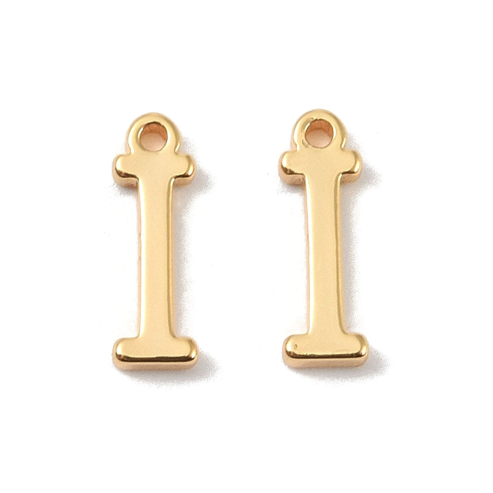 achat Breloque lettre I en laiton plaqué or 18 K