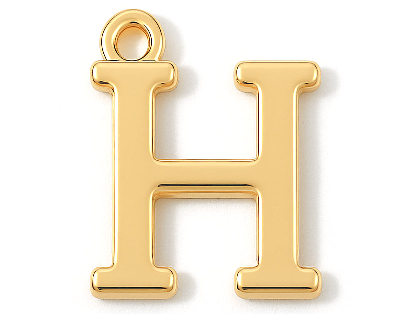Achat Breloque lettre H en laiton plaqué or 18 K