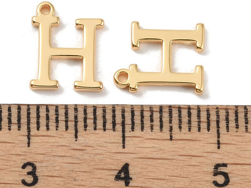 achat Breloque lettre H en laiton plaqué or 18 K