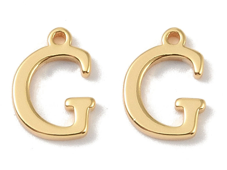 achat Breloque lettre G en laiton plaqué or 18 K