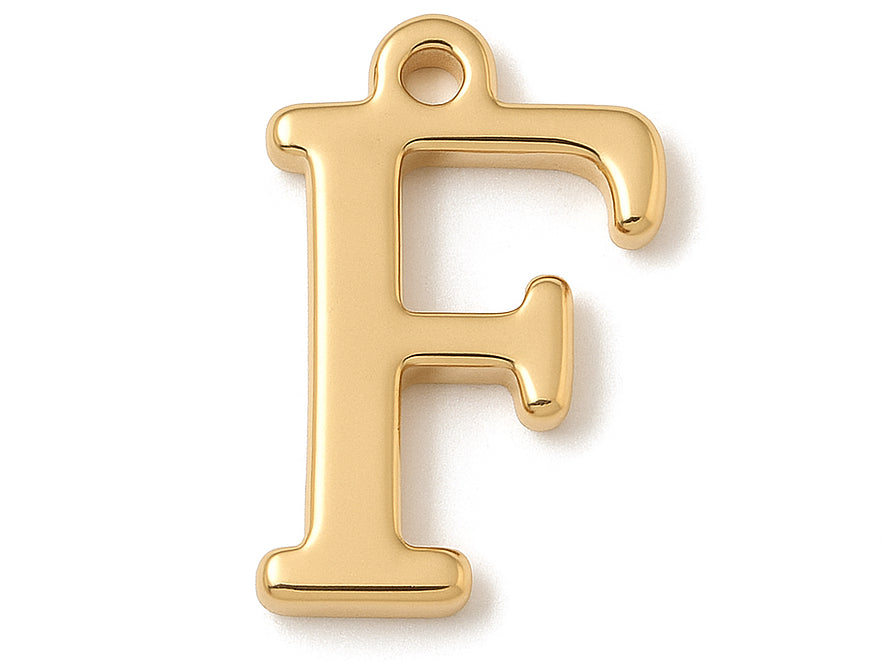 Achat Breloque lettre F en laiton plaqué or 18 K