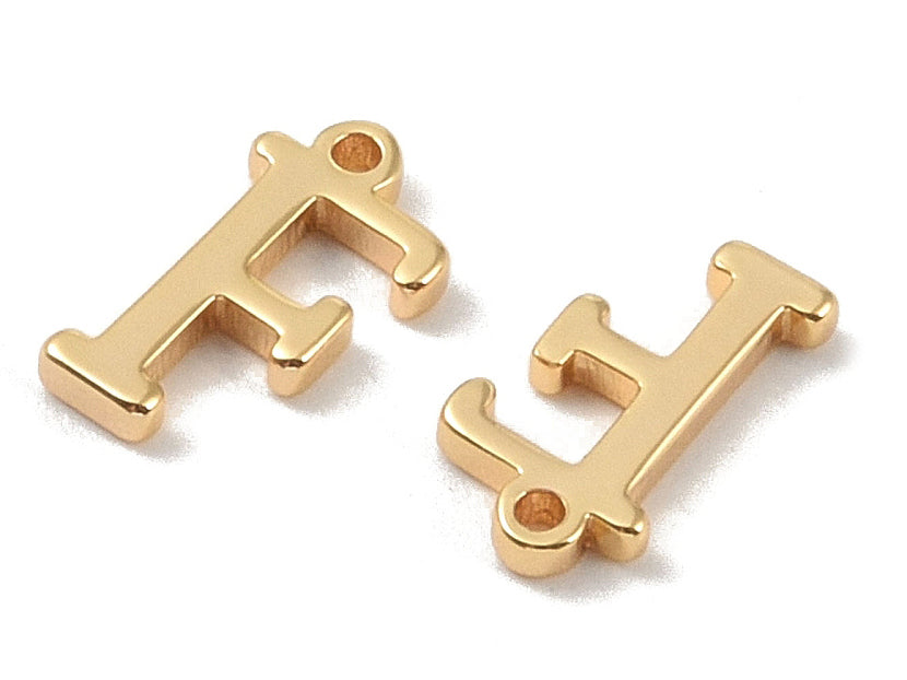 achat Breloque lettre F en laiton plaqué or 18 K