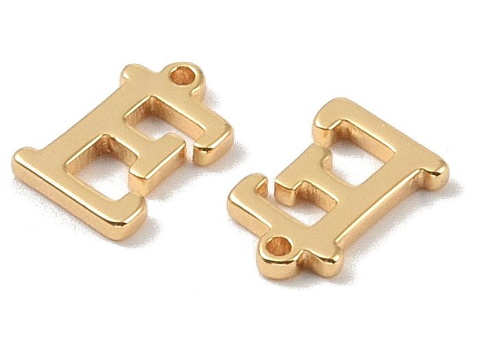 achat Breloque lettre E en laiton plaqué or 18 K