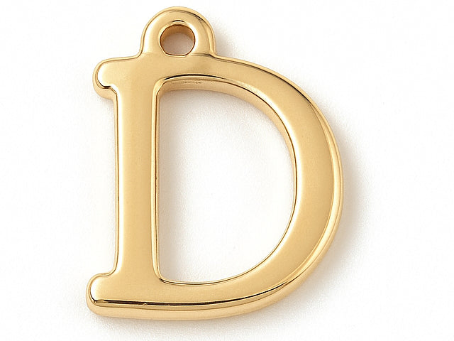 Achat Breloque lettre D en laiton plaqué or 18 K