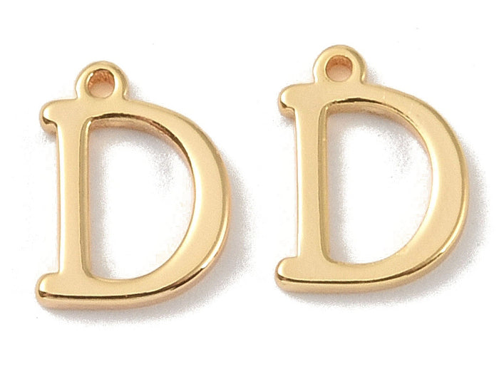 Achat Breloque lettre D en laiton plaqué or 18 K