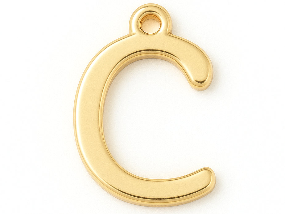 Achat Breloque lettre C en laiton plaqué or 18 K