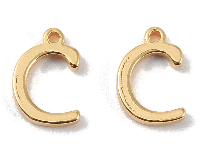achat Breloque lettre C en laiton plaqué or 18 K