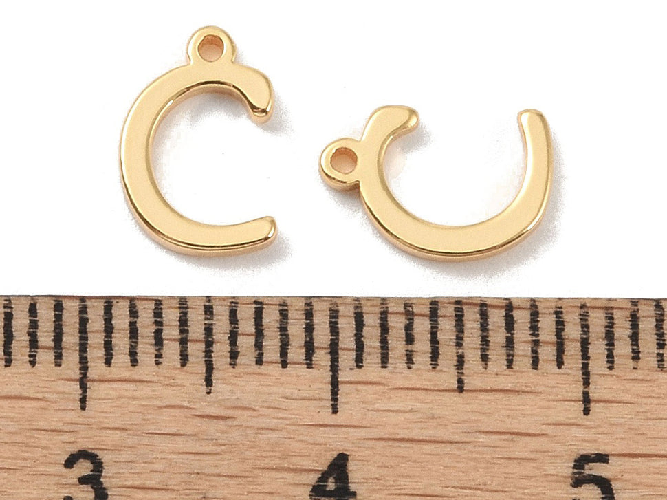 achat Breloque lettre C en laiton plaqué or 18 K