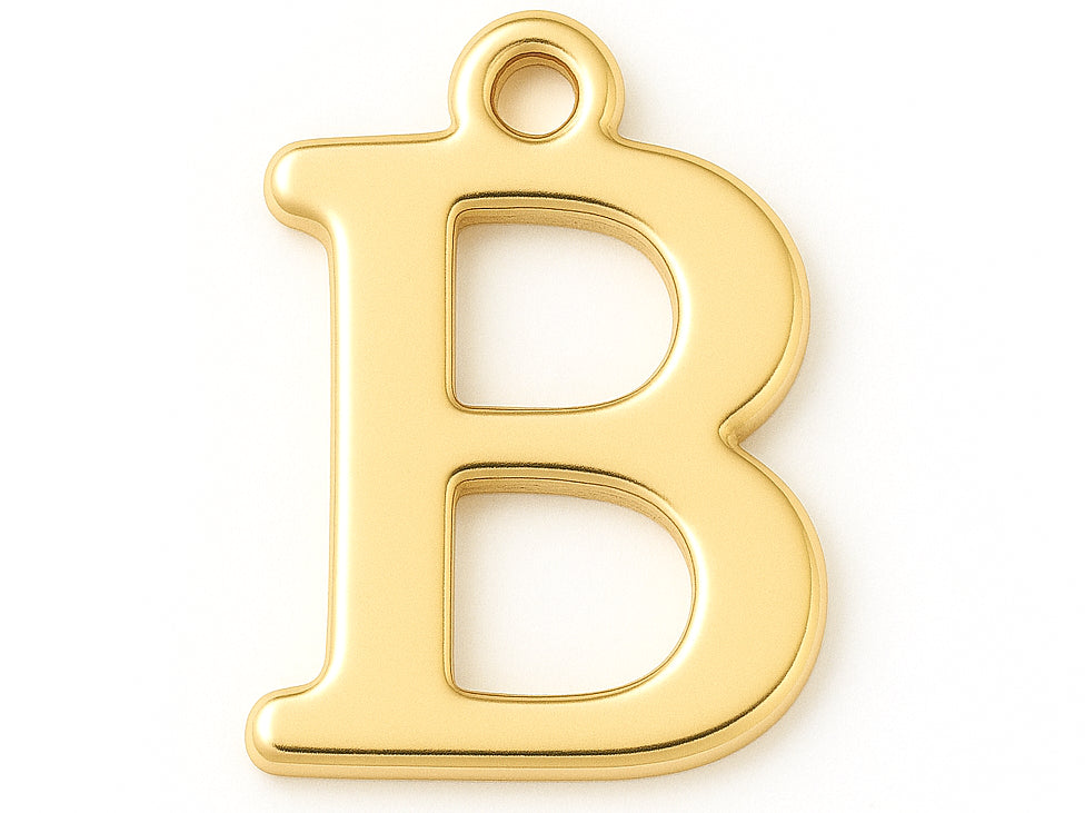 Achat Breloque lettre B en laiton plaqué or 18 K