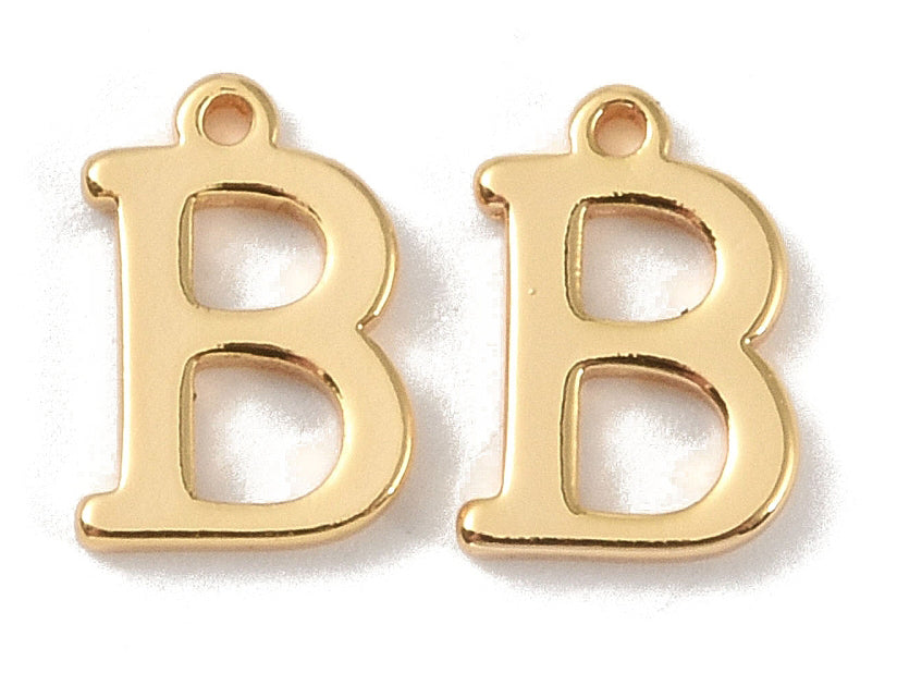 achat Breloque lettre B en laiton plaqué or 18 K