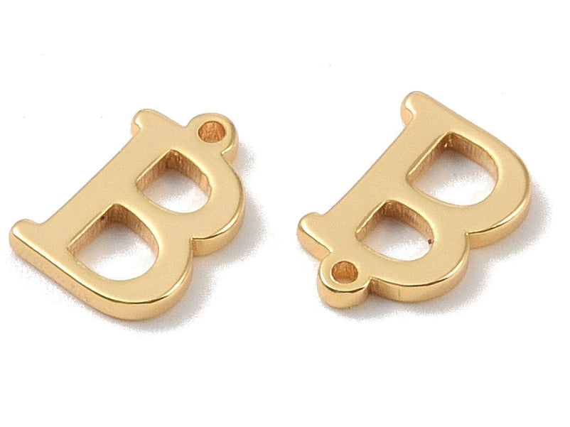 achat Breloque lettre B en laiton plaqué or 18 K