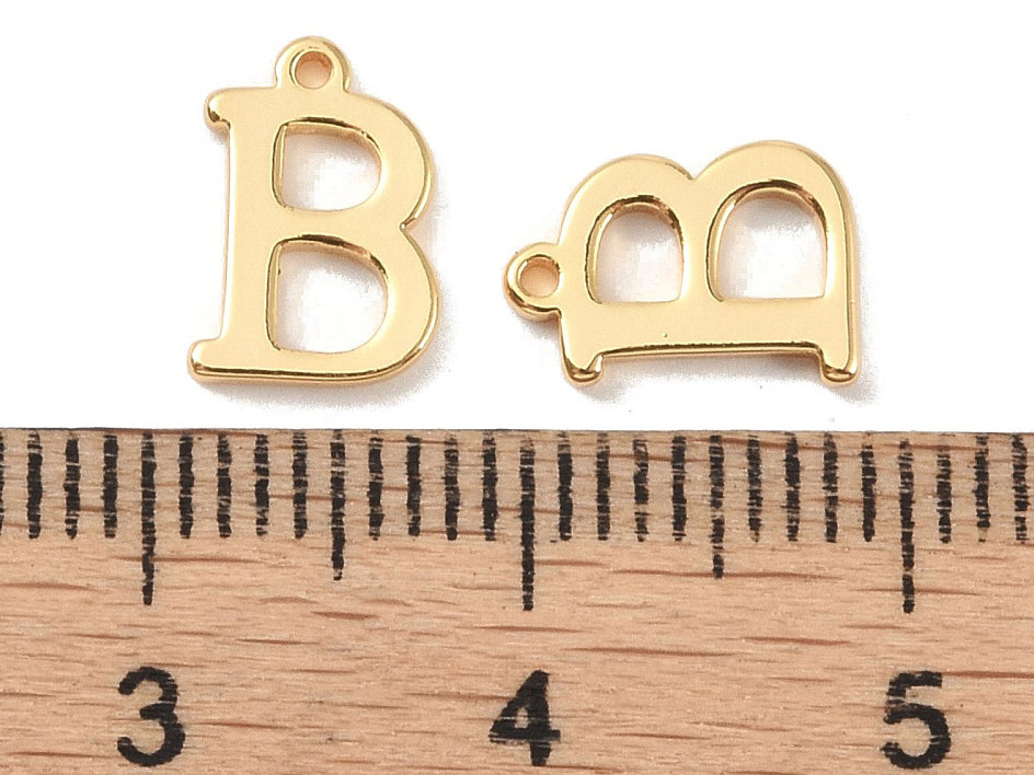 achat Breloque lettre B en laiton plaqué or 18 K