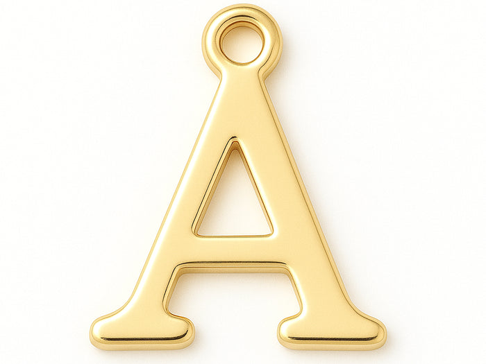 Achat Breloque lettre A en laiton plaqué or 18 K