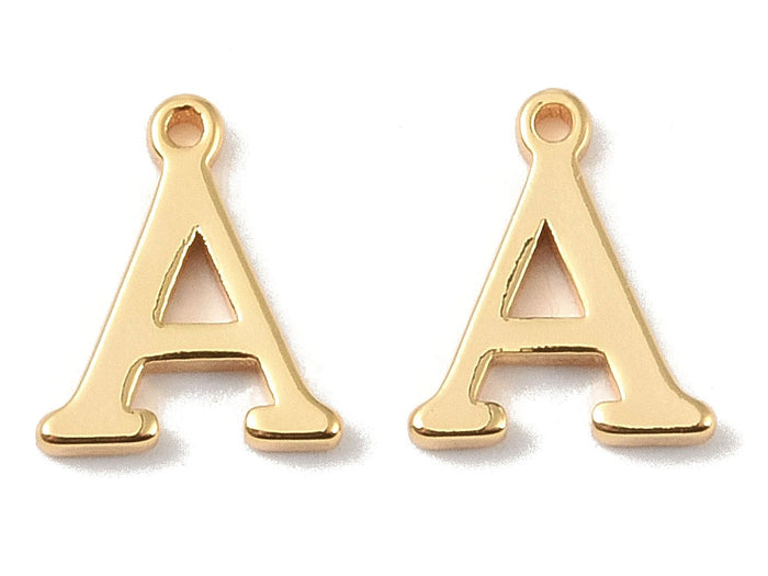 Achat Breloque lettre A en laiton plaqué or 18 K