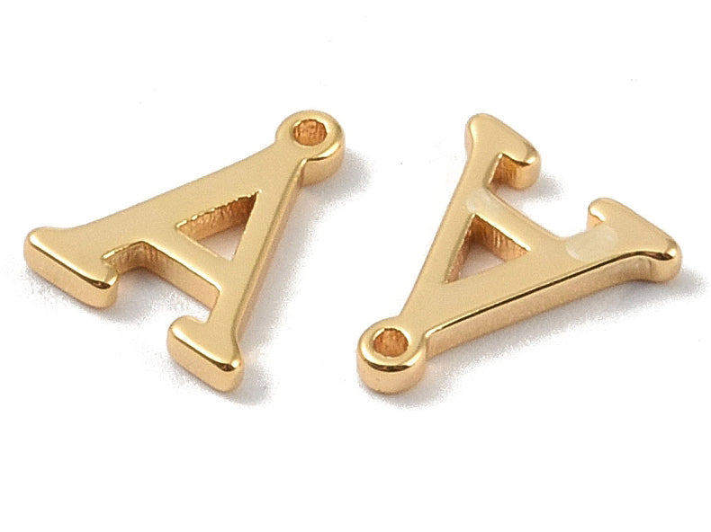 achat Breloque lettre A en laiton plaqué or 18 K