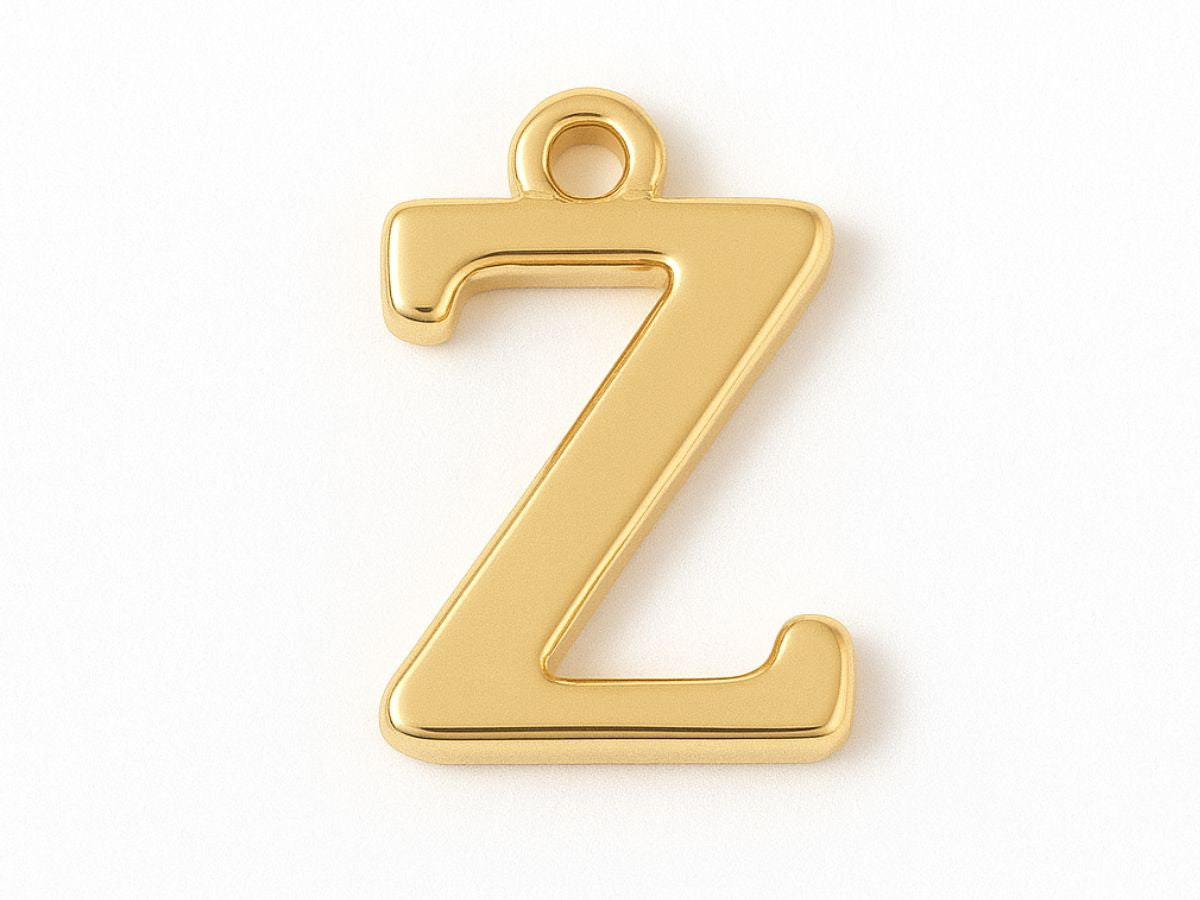 Achat Breloque lettre Z en laiton plaqué or 18 K
