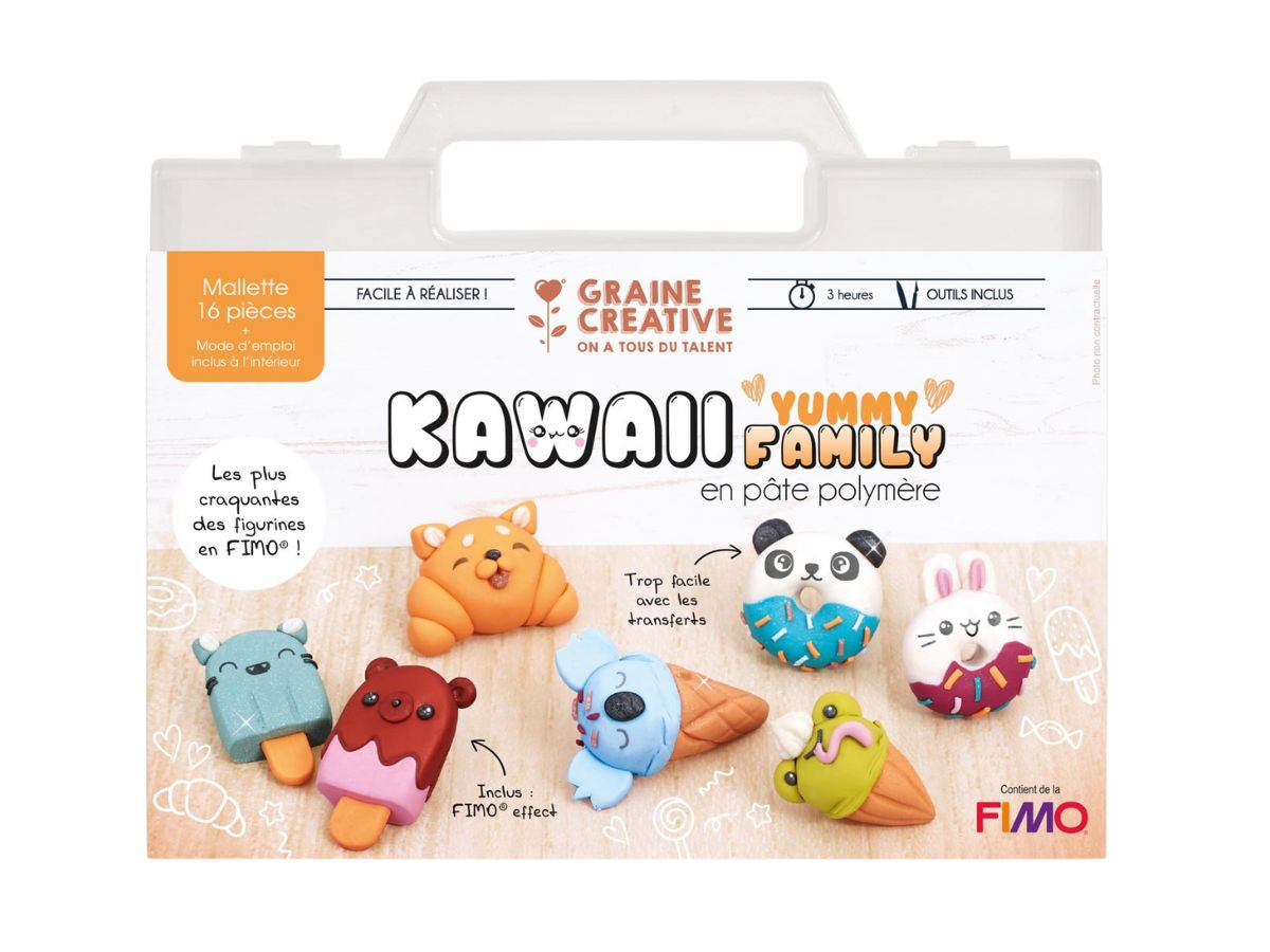 Achat Mallette Kawaii Yummy family pâte FIMO