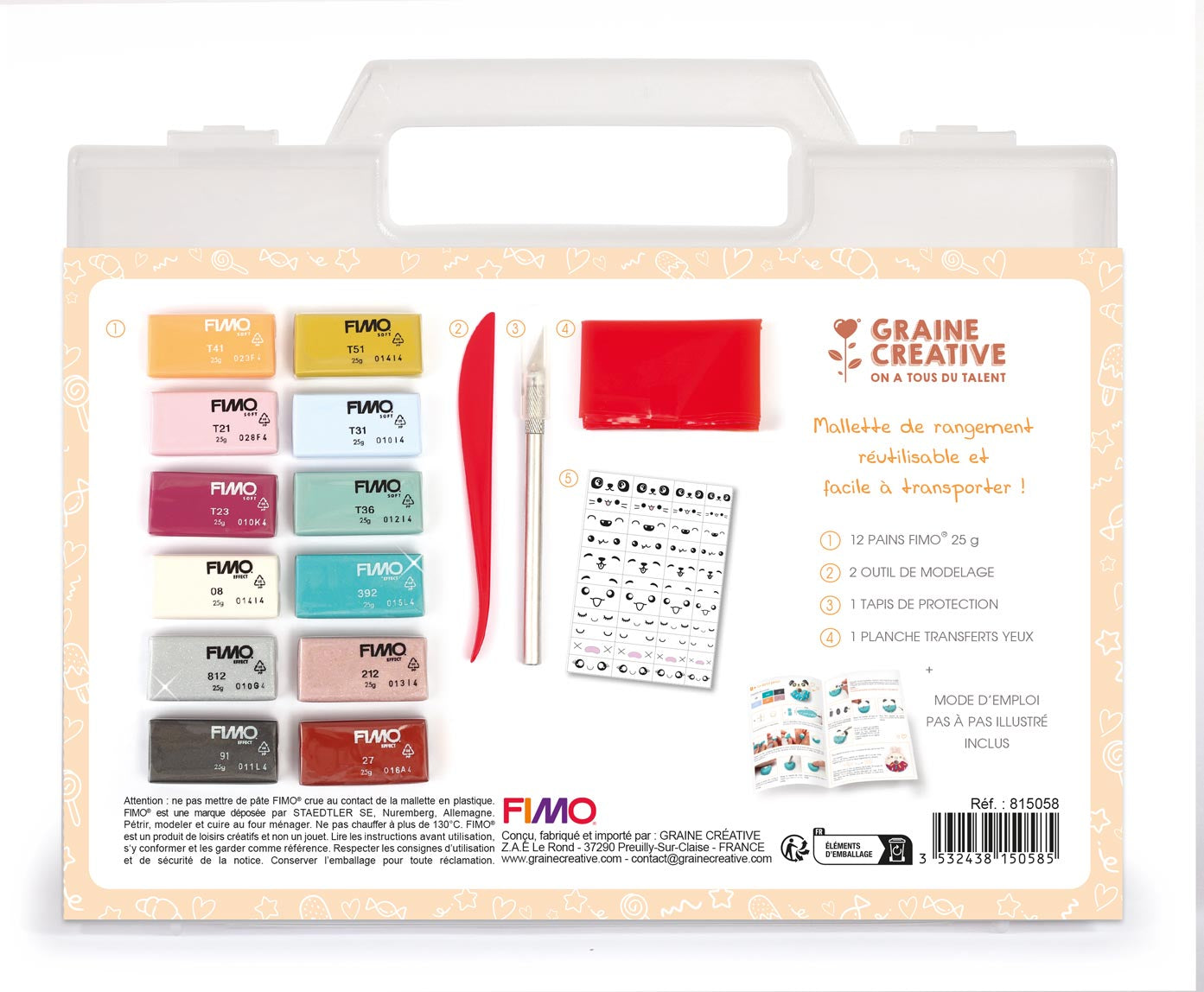 Achat Mallette Kawaii Yummy family pâte FIMO