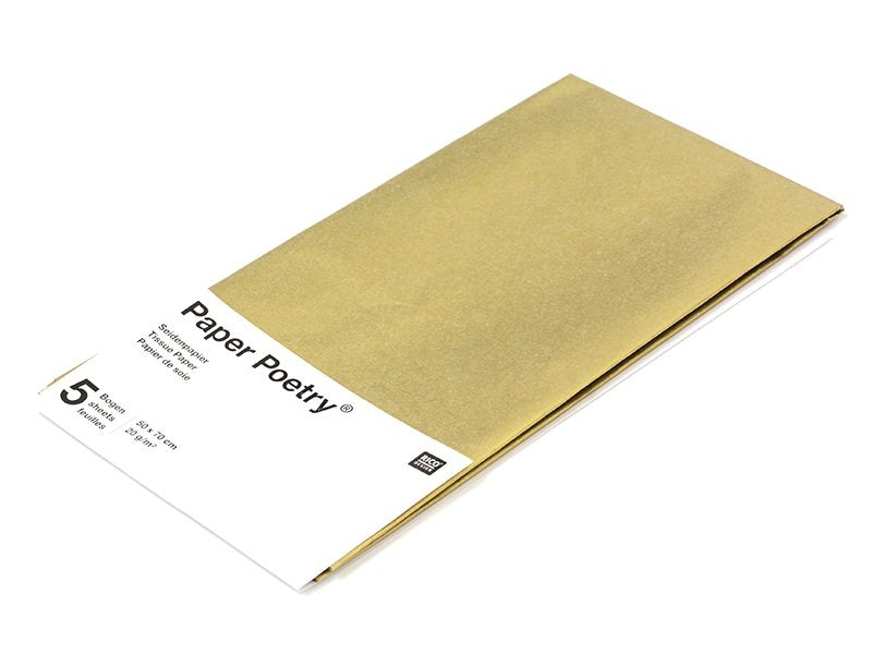 Achat 5 feuilles de papier de soie - doré