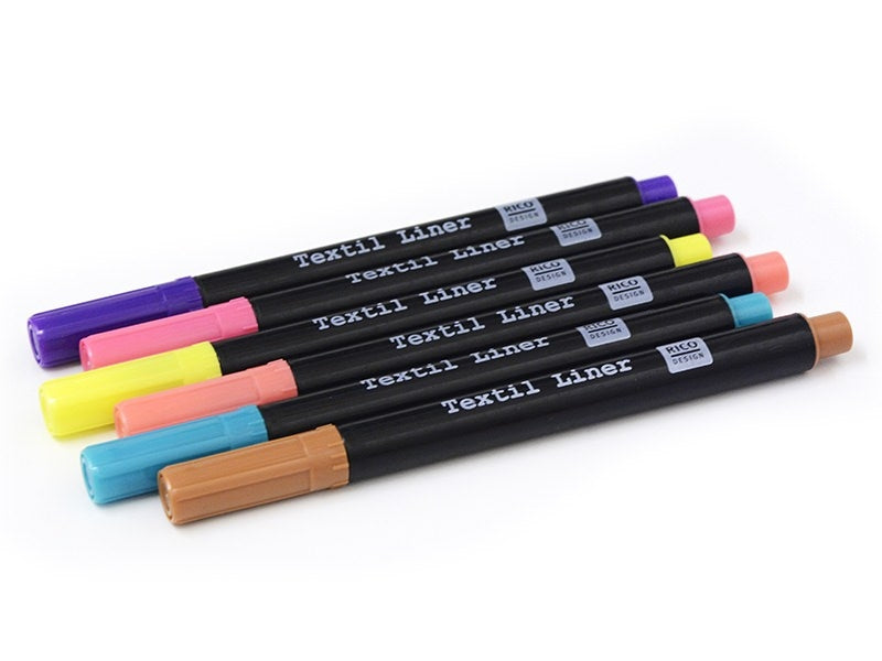 Achat 6 feutres pour tissus - couleurs trendy