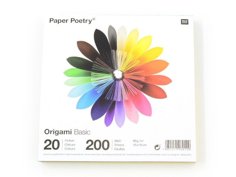 achat 200 feuilles de papier Origami - 20 couleurs