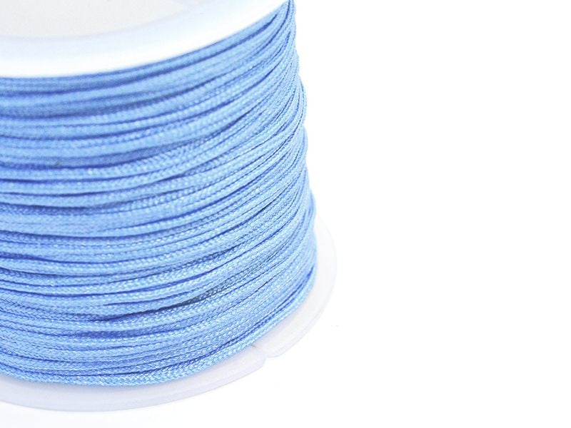 achat 1 m de fil de jade / fil nylon tressé 1 mm - bleu ciel
