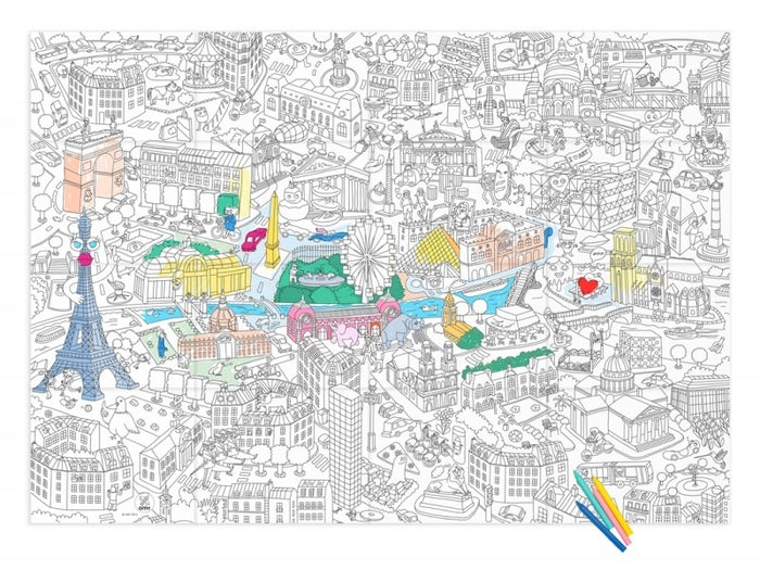 Achat Poster géant en papier à colorier - PARIS - OMY