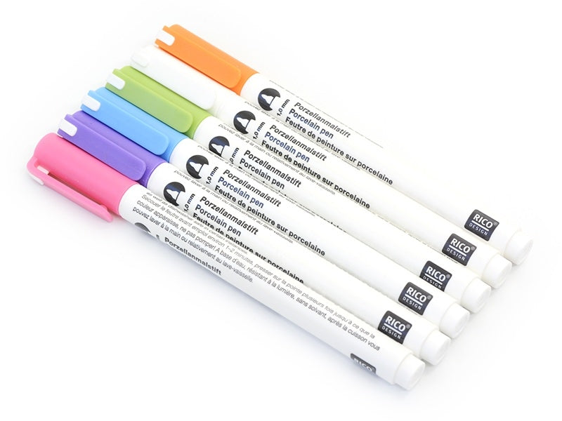 Achat 6 Feutres de peinture pour porcelaine - Couleurs trendy