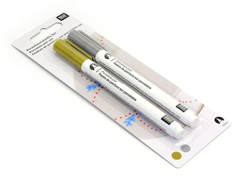 Achat 2 Feutres de peinture pour porcelaine - Argent et Or