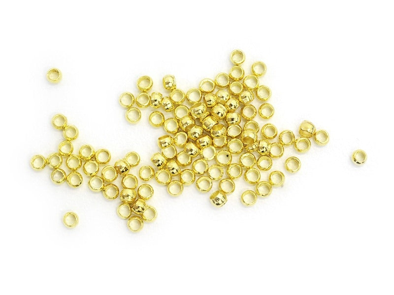 Achat 100 perles à écraser couleur or - 1 mm