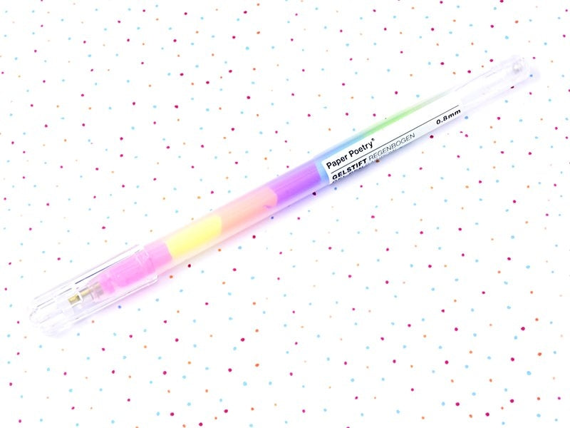 Achat Stylo gel arc-en-ciel - pointe 0,8 mm