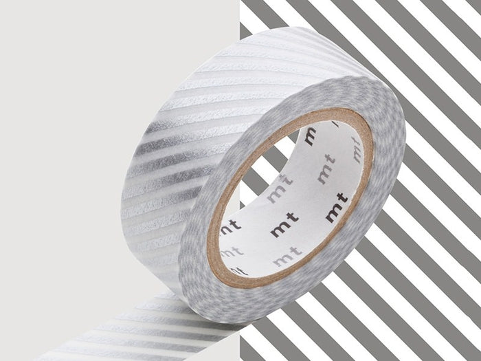 Achat Masking tape motif - Rayé argent