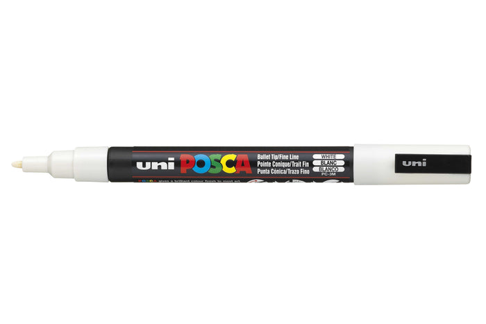 Achat Marqueur posca - pointe fine 1,5 mm - blanc - PC3M