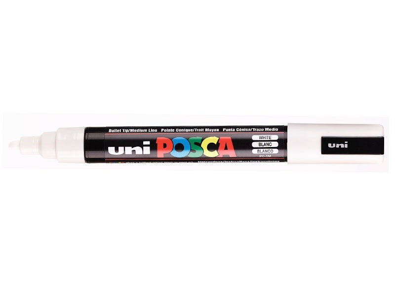 Achat Marqueur posca - pointe moyenne 2,5 mm - Blanc - PC5M