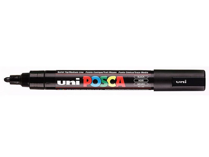Achat Marqueur posca - pointe moyenne 2,5 mm - Noir - PC5M