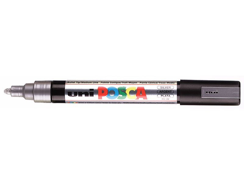 Achat Marqueur posca - pointe moyenne 2,5 mm - Argenté - PC5M