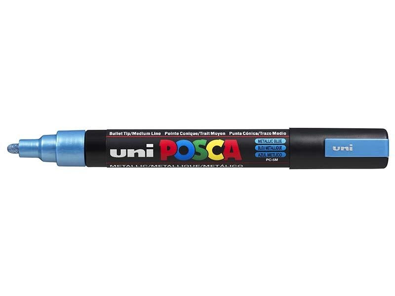 Achat Marqueur posca - pointe moyenne 2,5 mm - Bleu métal - PC5M
