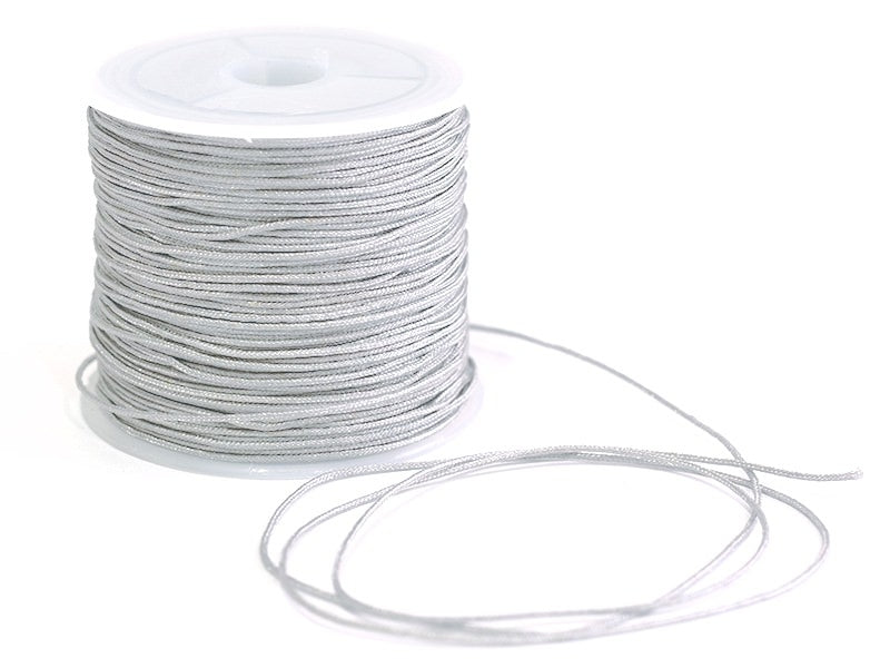 Achat 1 m de fil de jade / fil nylon tressé 1 mm - gris souris